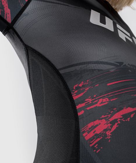 UFC |VENUM Authentic 格斗周 2.0 女士长袖紧身衣 - 黑/红色-