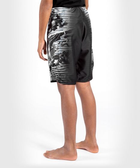 VENUM YKZ21系列 儿童格斗短裤 – 黑/白色