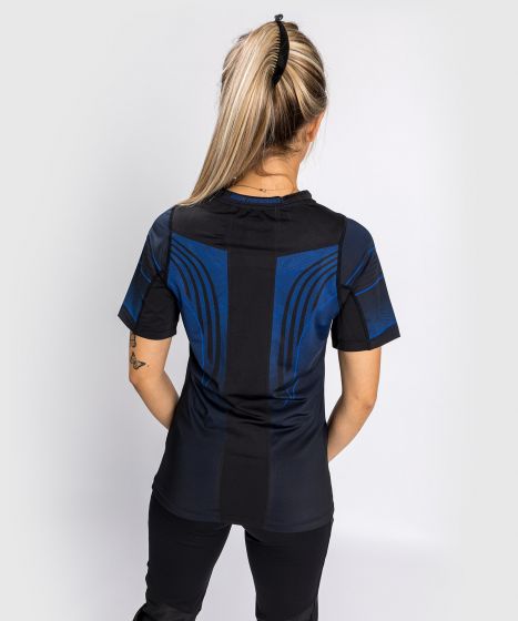 VENUM|UFC Venum Authentic 格斗之夜 2.0 暗夜系列 女子出场短袖 - 蓝/黑色