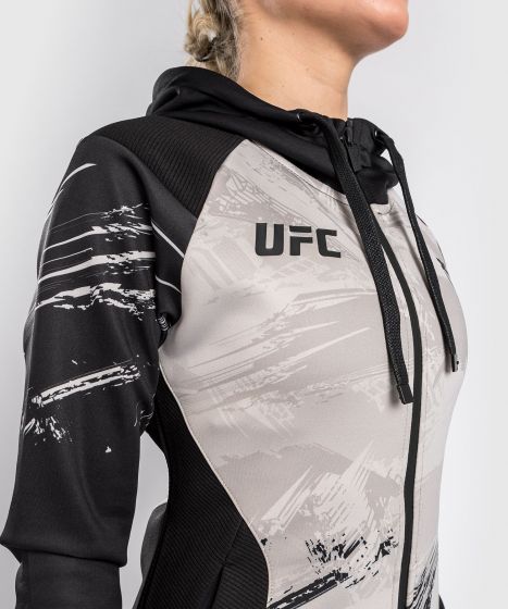 UFC |VENUM Authentic 格斗周 2.0 女士拉链衫 - 黑/沙色