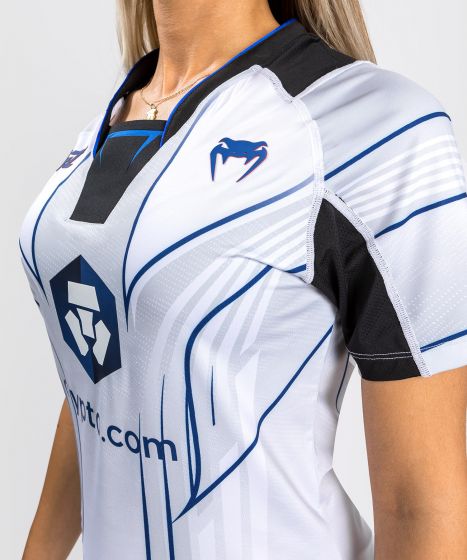VENUM|UFC Venum Authentic 格斗之夜 2.0 暗夜系列 女子出场短袖 - 白/蓝色