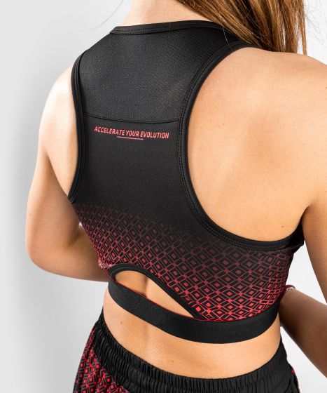 UFC |VENUM Performance Institute 女士运动内衣- 黑/红色-