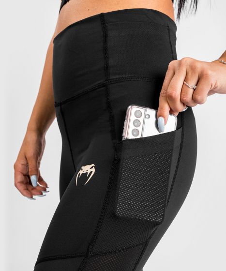 Venum Moto Leggings (For Women) - Black/Sand