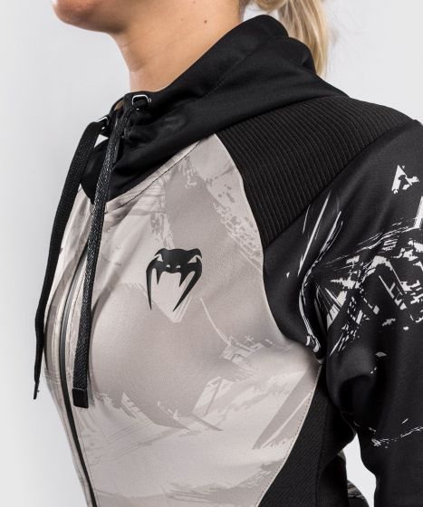 UFC |VENUM Authentic 格斗周 2.0 女士拉链衫 - 黑/沙色