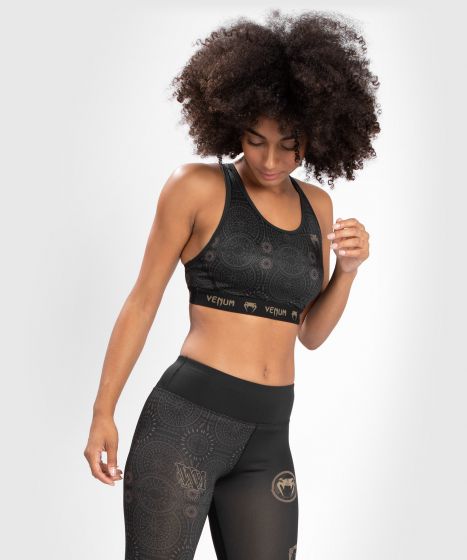 Venum Santa Muerte Dark Side - 女士运动内衣 - 黑/棕色