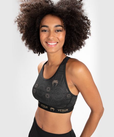 Venum Santa Muerte Dark Side - 女士运动内衣 - 黑/棕色