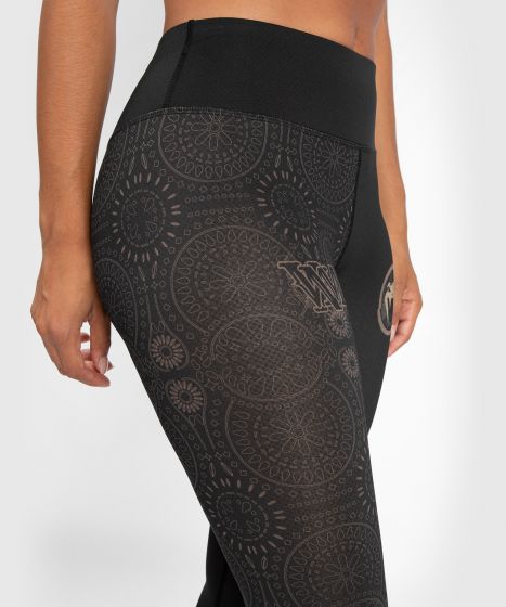 Venum Santa Muerte Dark Side - 女士紧身长裤 - 黑/棕色