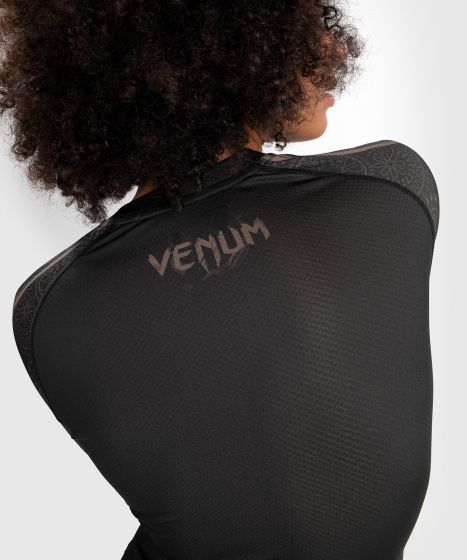 Venum Santa Muerte Dark Side - 女士长袖紧身衣 - 黑/棕色