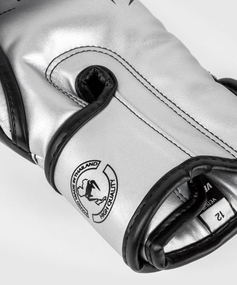 VENUM Elite 拳击手套 - 银/黑色