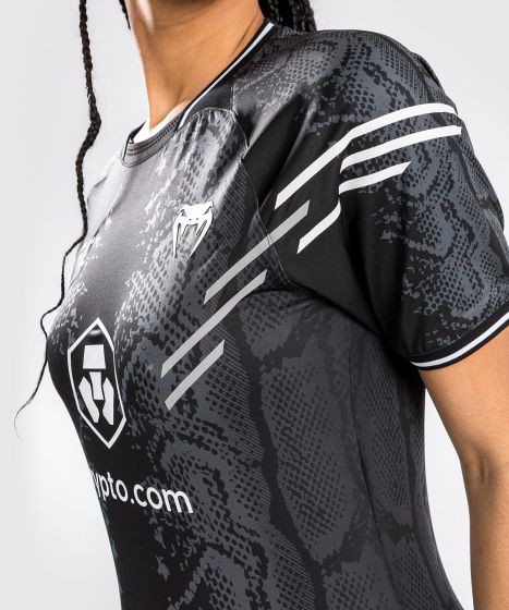 UFC Adrenaline | VENUM Authentic 格斗之夜 女士出场速干T恤 - 黑色