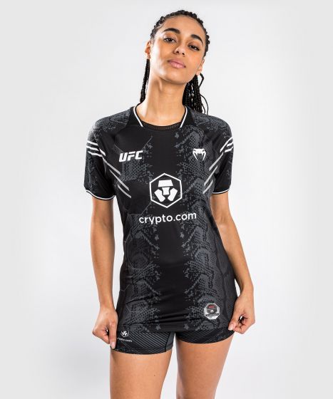 UFC Adrenaline | VENUM Authentic 格斗之夜 女士出场速干T恤 - 黑色