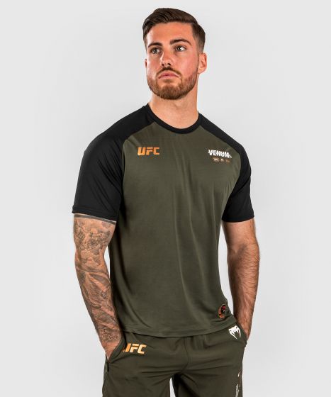 UFC Adrenaline | VENUM 格斗周 男士速干T恤 - 卡其/铜色