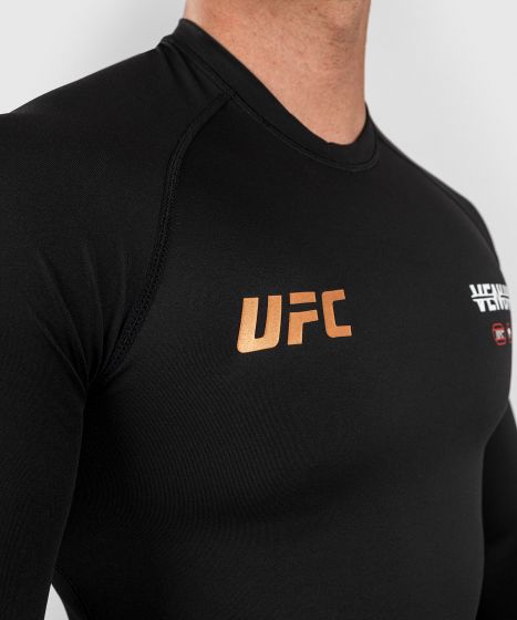 UFC Adrenaline | VENUM 格斗周 男士长袖紧身衣 - 黑色