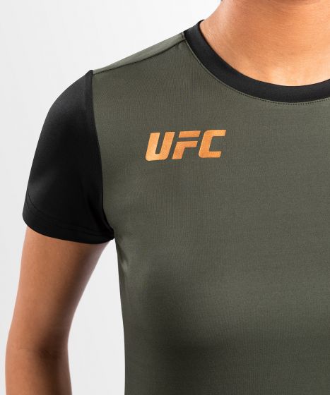 UFC Adrenaline | VENUM 格斗周 女士速干T恤 - 卡其/铜色