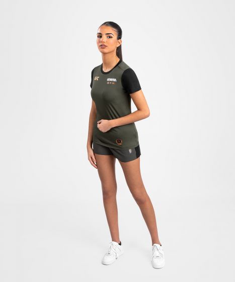 UFC Adrenaline | VENUM 格斗周 女士速干T恤 - 卡其/铜色