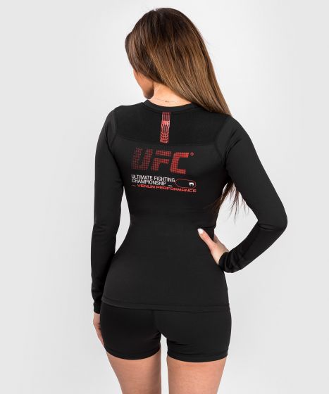 UFC Adrenaline | VENUM 格斗周 女士长袖紧身衣 - 黑色