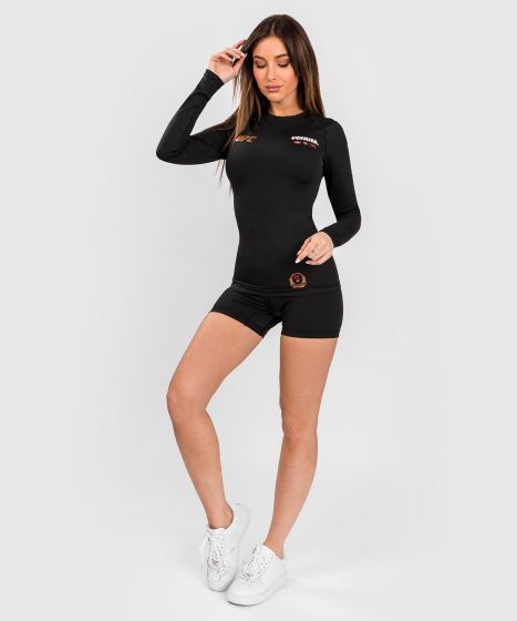 UFC Adrenaline | VENUM 格斗周 女士长袖紧身衣 - 黑色