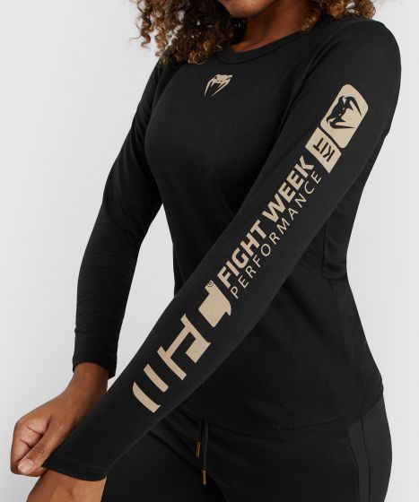 UFC Adrenaline | VENUM 格斗周 女士长袖T恤 - 黑色