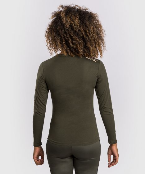 UFC Adrenaline | VENUM 格斗周 女士长袖T恤 - 卡其/铜色