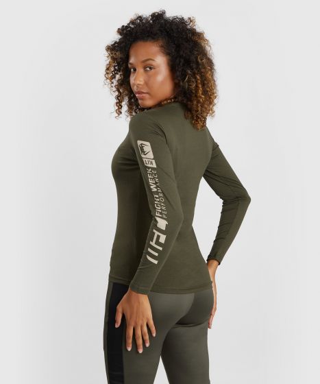 UFC Adrenaline | VENUM 格斗周 女士长袖T恤 - 卡其/铜色