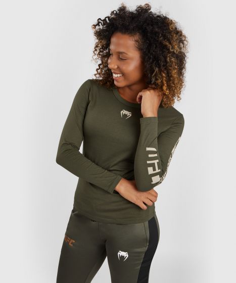 UFC Adrenaline | VENUM 格斗周 女士长袖T恤 - 卡其/铜色