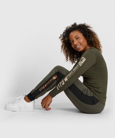 UFC Adrenaline | VENUM 格斗周 女士长袖T恤 - 卡其/铜色