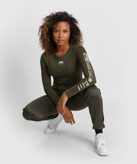 UFC Adrenaline | VENUM 格斗周 女士长袖T恤 - 卡其/铜色