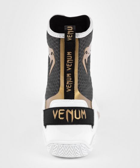 VENUM Elite 拳击鞋 - 白/黑/金色