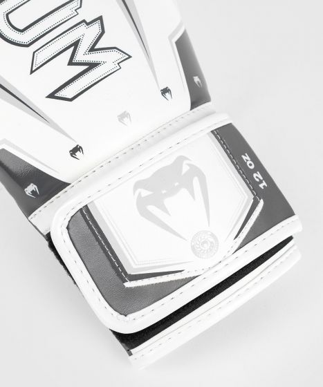 VENUM Elite Evo 拳击手套 - 灰/白色