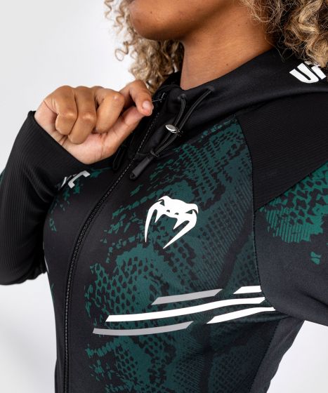 UFC Adrenaline | VENUM Authentic 格斗之夜 女士出场外套 - 绿宝石版 - 绿/黑色