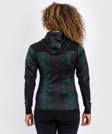 UFC Adrenaline | VENUM Authentic 格斗之夜 女士出场外套 - 绿宝石版 - 绿/黑/金色
