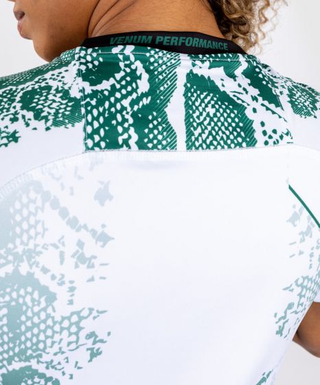 UFC Adrenaline | VENUM Authentic 格斗之夜 女士出场速干T恤 - 绿宝石版 - 白/绿色