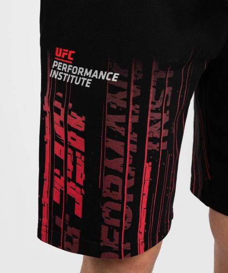 UFC VENUM Performance Institute 2.0 男士棉质短裤 - 黑/红色