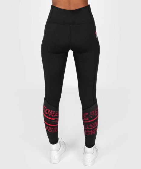 UFC VENUM Performance Institute 2.0 女士紧身长裤 - 黑/红色