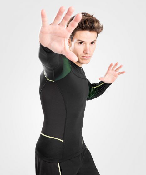 VENUM Fusion 2.0 男士长袖紧身衣 - 黑/黄色