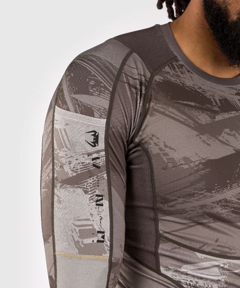 Venum Electron 3.0 Long Sleeve Rashguard - Sand