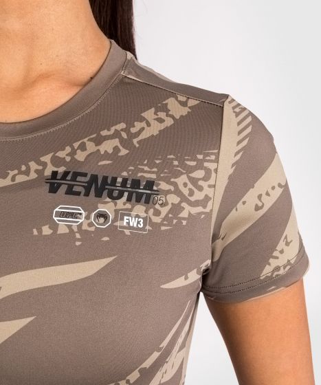 VENUM | UFC Adrenaline 格斗周3.5 女士速干T恤 - 沙漠迷彩色