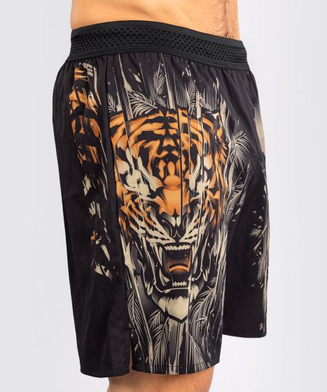 VENUM Tiger 男士训练短裤 - 黑/荧光橙色