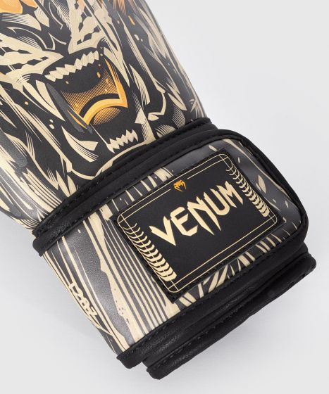 VENUM Tiger 拳击手套 - 黑/荧光橙色