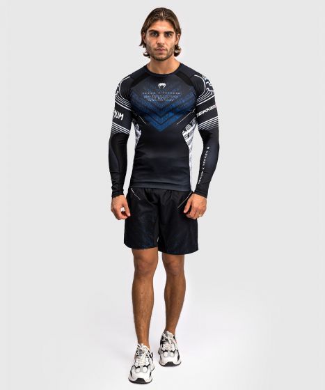 VENUM x Tekken 8 - Jin Kazama男士长袖紧身衣 - 黑/白色