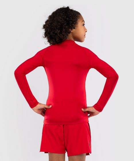 VENUM Contender 儿童长袖紧身衣 - 樱桃红色