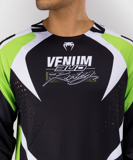 VENUM × Bud Racing男士速干T恤 - 黑/白/青柠绿色