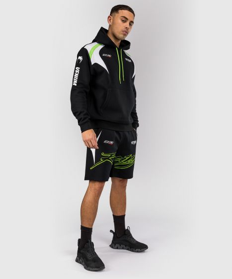 VENUM × Bud Racing男士棉质短裤 - 黑/白/青柠绿色