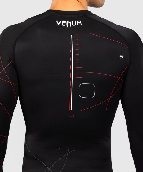 VENUM Tactical XT 男士长袖紧身衣 - 黑/火焰红色