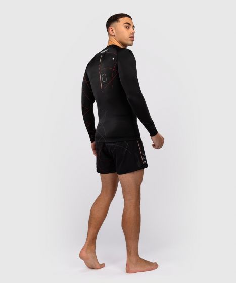 VENUM Tactical XT 男士长袖紧身衣 - 黑/火焰红色