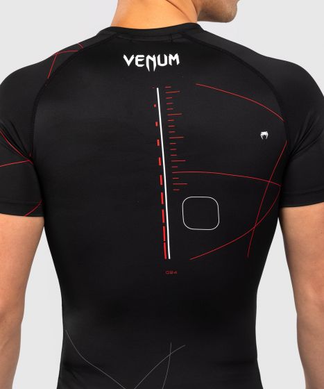 VENUM Tactical XT 男士短袖紧身衣 - 黑/火焰红色
