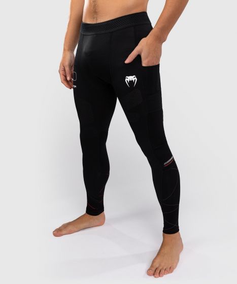 VENUM Tactical XT 男士紧身长裤 - 黑/火焰红色