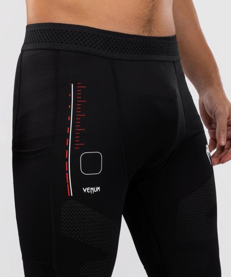 VENUM Tactical XT 男士紧身长裤 - 黑/火焰红色