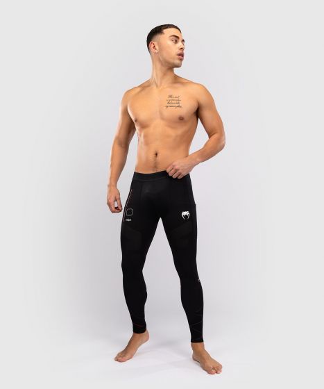 VENUM Tactical XT 男士紧身长裤 - 黑/火焰红色