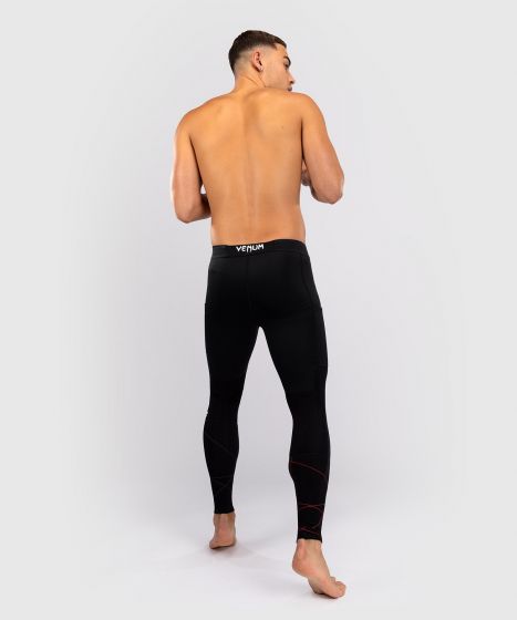 VENUM Tactical XT 男士紧身长裤 - 黑/火焰红色